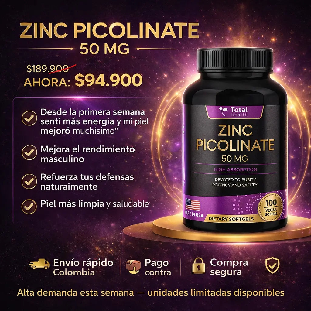 Zinc Picolinate – Defensas, piel y hormonas sanas.